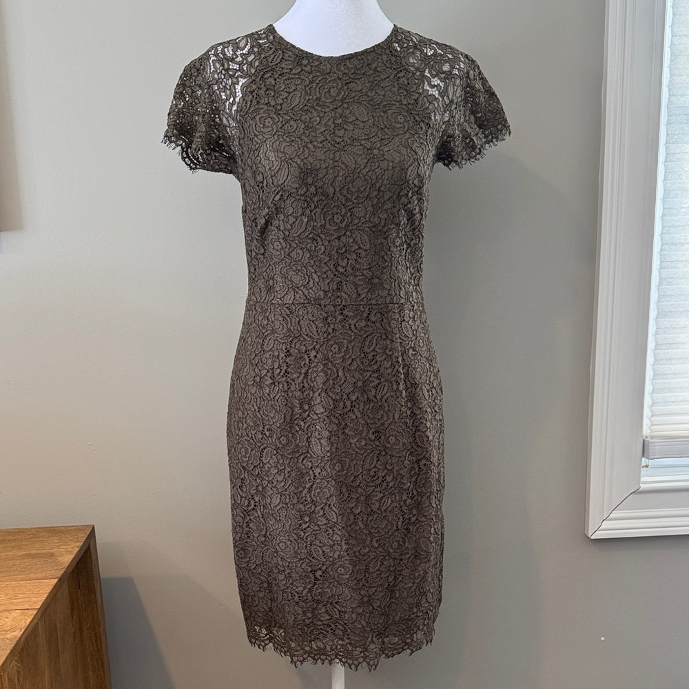 Banana Republic Green Lace Mini Dress